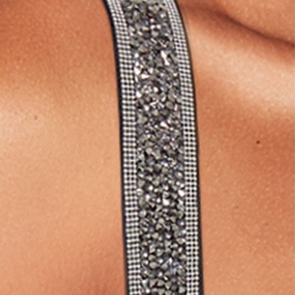 NWOT‎ Victoria's Secret Very Sexy Green Black Tropical Bustier Rhinestone Straps - Picture 10 of 15